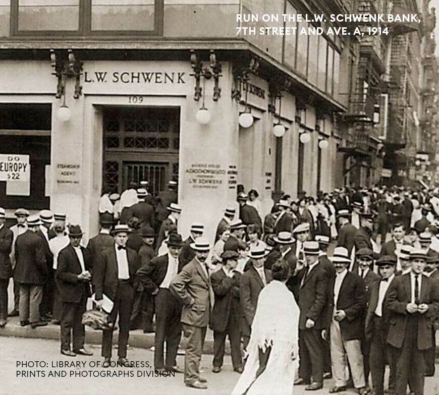 L.W. Schwenk Bank run, 1914